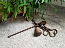 vintage Butchers Shop Scales Balance Meat Hooks Display Kitchen Iron