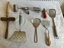 8 Vintage Kitchen Utensils Including A Vintage Kitchamajig & A Flipper Lifter