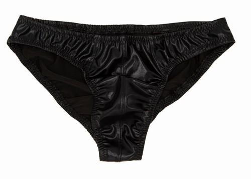 Men posing briefs - pvc, wet