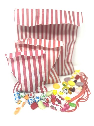 Candy stripe paper bags - candy,