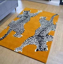 Hand tufted rug Leopard print rug kids rugs, Area rug Soft rug Animal print rug