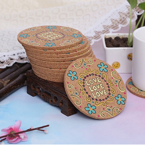 Pcs round wooden placemats - wooden,