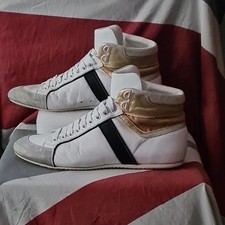 WOW~Mens~Dior Homme~Driver Boots/Trainers~White & Gold~Size  UK 6 ~EU 39
