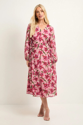 Wallis pink fit flare - &,