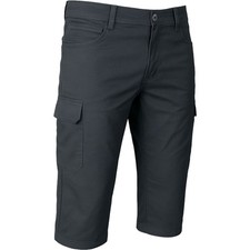 Mens 3/4 Cargo Stretch Shorts Combat Chino Pants Long Length Cotton Multi Pocket