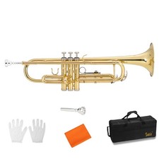 Glarry Brass Bb Trumpet + Case