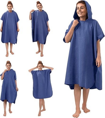 Hooded towel poncho - hooded,