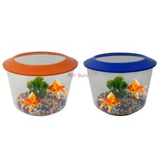 GOLDFISH STARTER SET AQUARIUM GOLD FISH TANK BOWL GRAVEL PLANT KIT