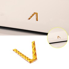 Yellow Carbon fiber V shape