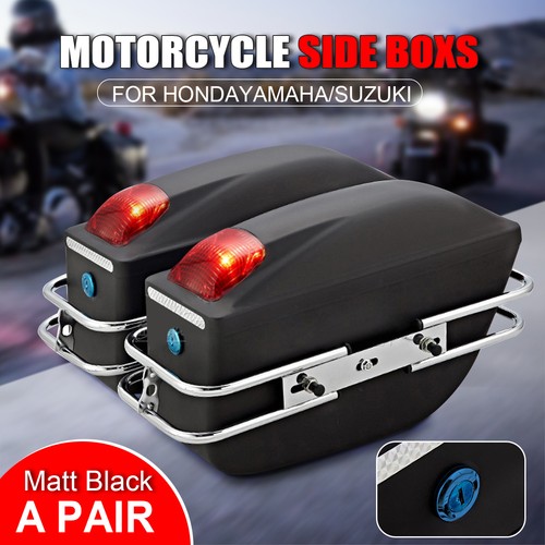Black saddlebags luggage - 2x,