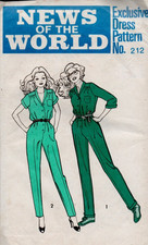 Vintage News of the World Jumpsuit pattern 8-16 uncut