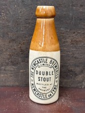59880 Old Vintage Antique Printed Ginger Beer Bottle Stout Newcastle Breweries