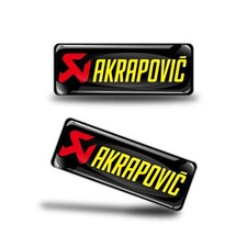 2X AKRAPOVIC PAIR STICKERS GRAPHICS DECAL STICKER OFFROAD MOTOCROSS ENDURO
