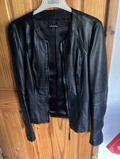 Women's Leather Jacket. Isabella Oliver / Baukjen. Size C / 10. Black.