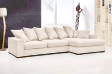 Chaise Sofa Corner Longue Plush Velvet Settee Lounge Couch Suite Sofa Loveseats