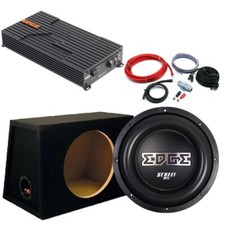 ESDGE Street Series 12" Street Bass Car Subwoofer Amp Package Deal 3000W