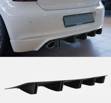 For Audi A3 A4 S3 S4 A5 Rear Diffuser 10 Fins Bumper Lip Splitter Spoiler Black