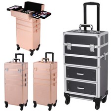 Professional Makeup Trolley Case Wheel Cosmetic Beauty Nails Hairdressing Travel