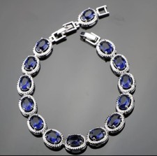 925 Sterling Silver Blue Oval