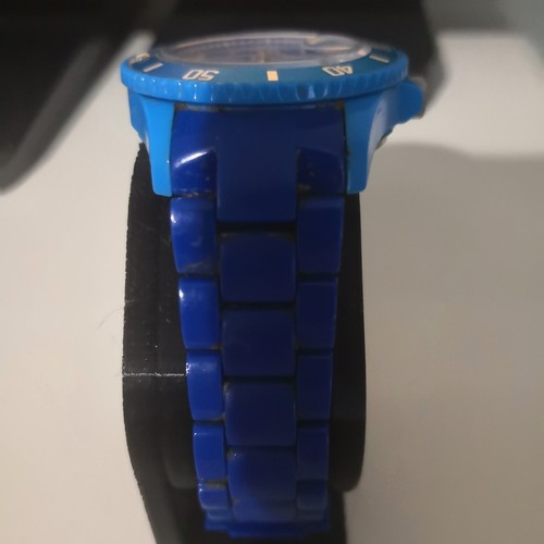 Blue ice watch - blue, plastic
