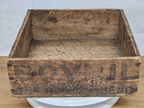 Antique bovril wooden crate - bovril,