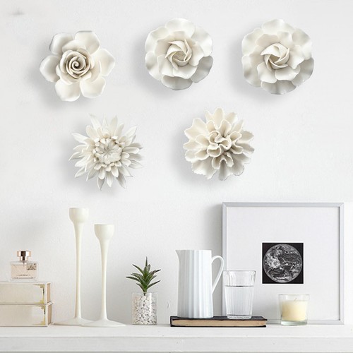 Ceramic flower white - 3d,