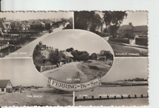 FERRING, WORTHING, SUSSEX -  MULTIVIEW B&W POSTCARD  +