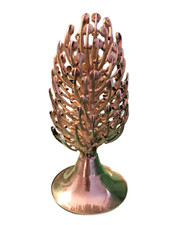 Modern Pineapple Sculpture Made with Clarinet Valves Silver Colour Rare & Unusal