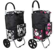 X Large 2 Wheels check Shopping Trolley Light Weight Strong Folding Cart Shopper