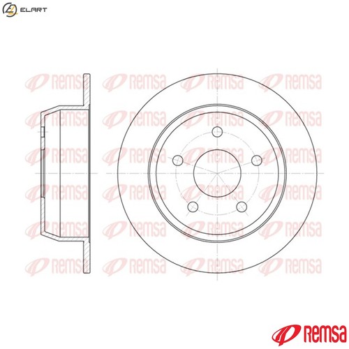 Brake disc 6628 for - disc, jeep