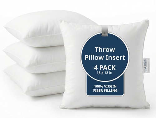Pack 18x18 white throw - 4,