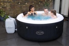Lay-Z-Spa Miami Airjet, 2-4 Person Inflatable Hot Tub, Black