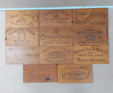 11 Assorted Vintage Wine Wooden Box End Panels, Home Bar Pub Decoration BATCH C