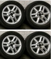 Renault 4 Studs 15" Alloy Wheels *4 x Wheels Only* ~ *OLD TYRES* ~ * NOT LEGAL* 