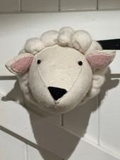 Fiona Walker Sheep Animal Head  Felt Wall Hanging BNWT