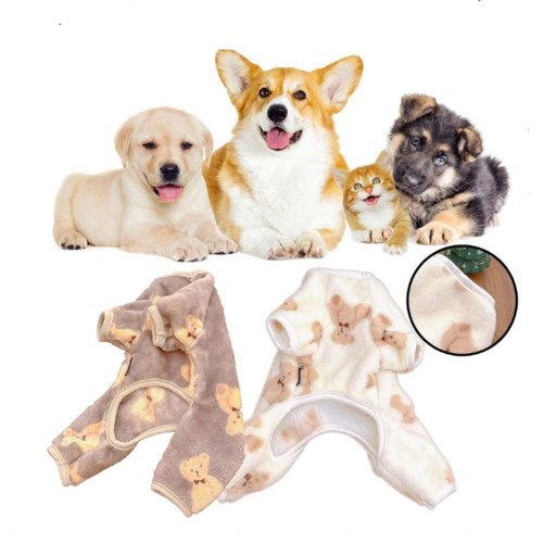 Pet plush jumpsuit dog - jumpsuit,
