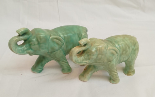 Rare pair vintage green - pair, of