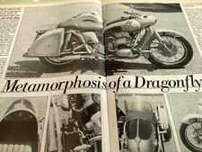 DOUGLAS DRAGONFLY STEIB SIDECAR COMBINATION OUTFIT PERIOD MOTORCYCLE  ARTICLE.