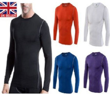 Men Long Sleeves Compression Top Base Layer Thermal Sport Gym Cycling quick dry