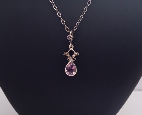 Silver 925 necklace amethyst - silver,