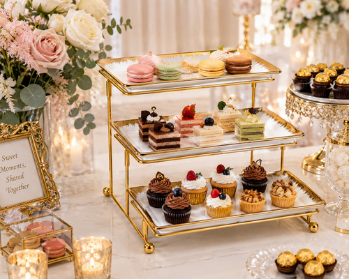 Tier ceramic dessert server - 3-tier,