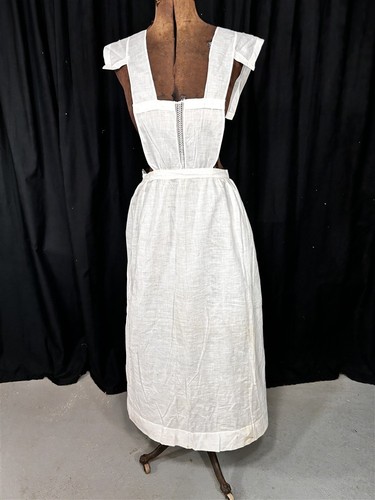 Antique full apron white - white, fine