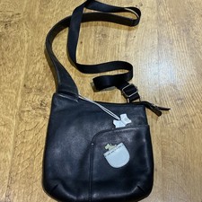 Radley Black Leather Top Zip Small Crossbody Pocket Bag-Preowned 