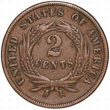 1864 USA Union Shield 2 Cents
