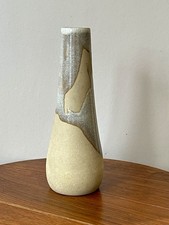 Gorgeous Vintage Unmarked Studio Pottery Drip Glaze Vase, Unique, VGC, Neutral