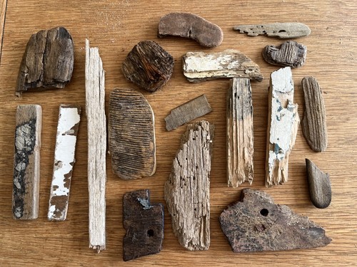 Pieces flat driftwood - flat,