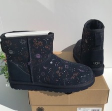 UGG CLASSIC ZODIAC SHORT BOOT STARRY NIGHT SUEDE SHEEPSKIN WOMEN US 6