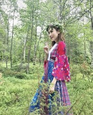 Zara floral long dress costume