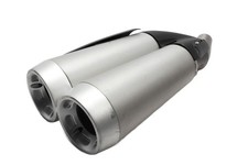 Exhaust muffler dual pipe