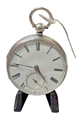 Silver cased open faced - cased,